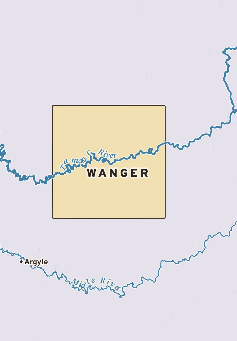 Atlas plate of Wanger, Minnesota.