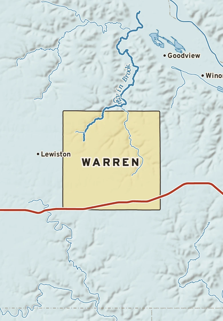 Atlas plate of Warren, Minnesota.