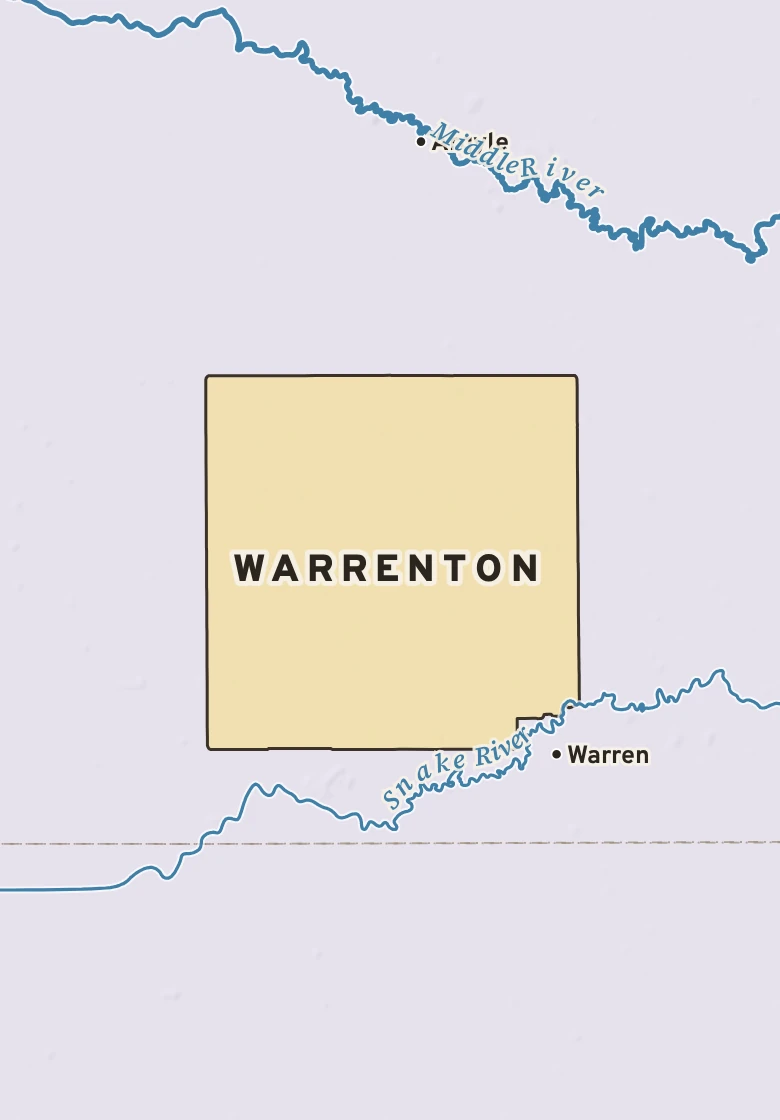 Atlas plate of Warrenton, Minnesota.