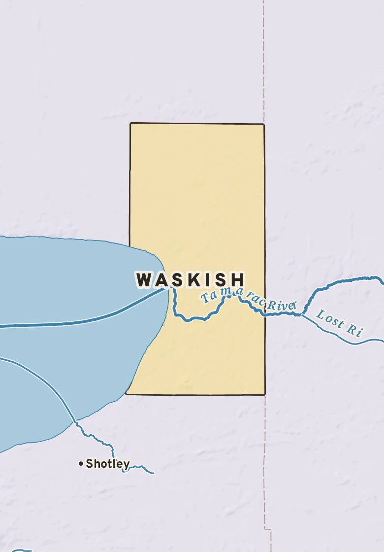 Atlas plate of Waskish, Minnesota.