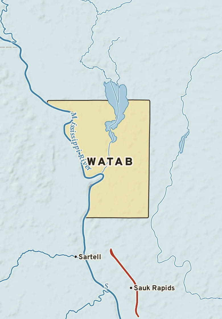 Atlas plate of Watab, Minnesota.