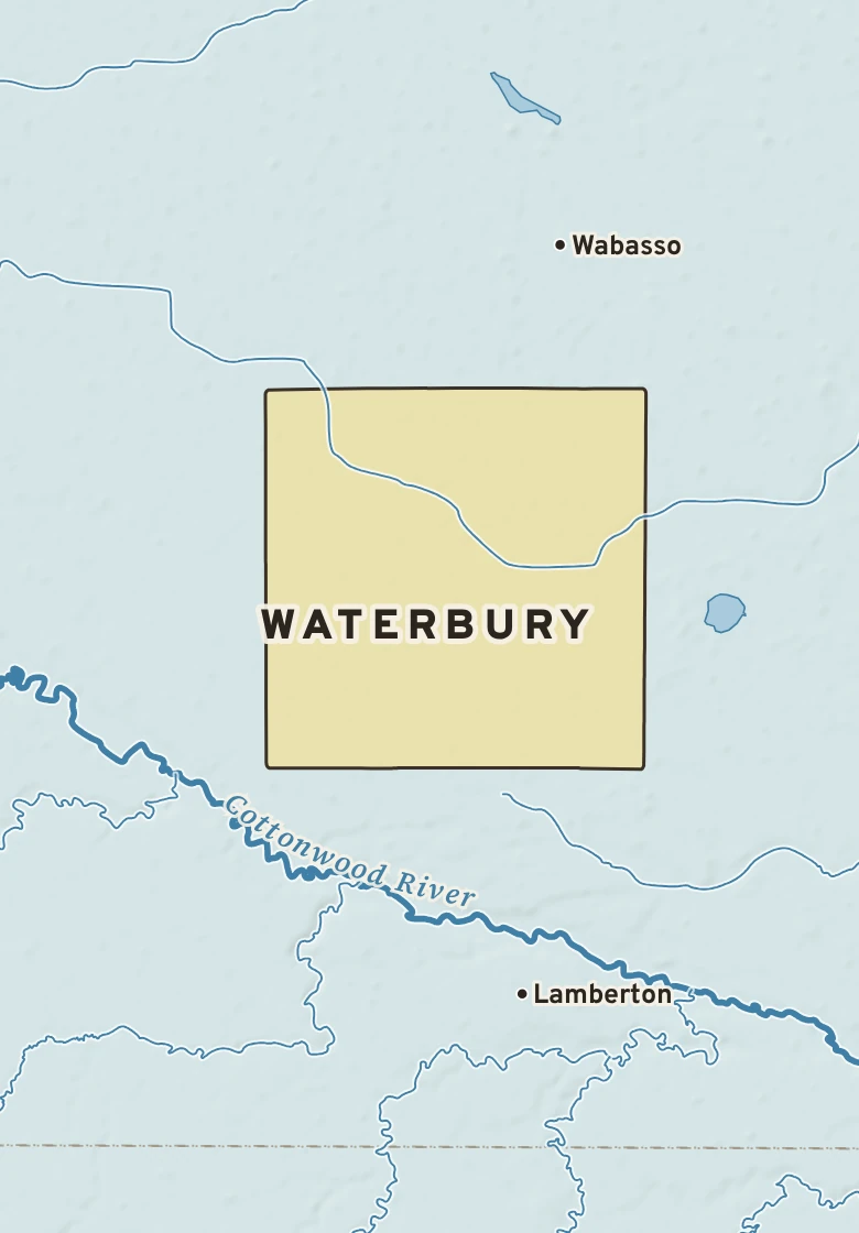 Atlas plate of Waterbury, Minnesota.