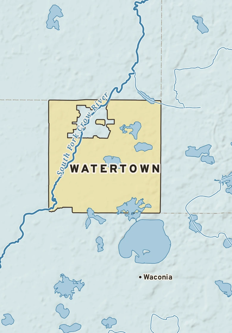 Atlas plate of Watertown, Minnesota.
