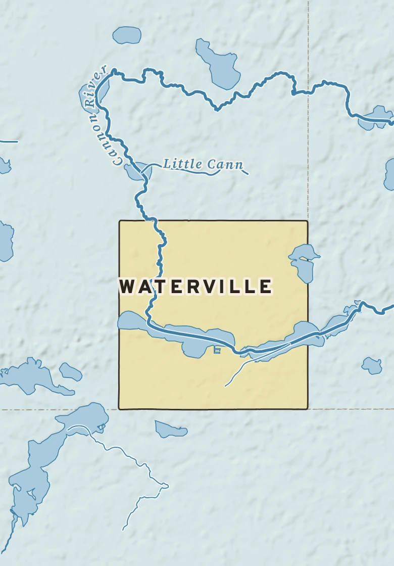 Atlas plate of Waterville, Minnesota.