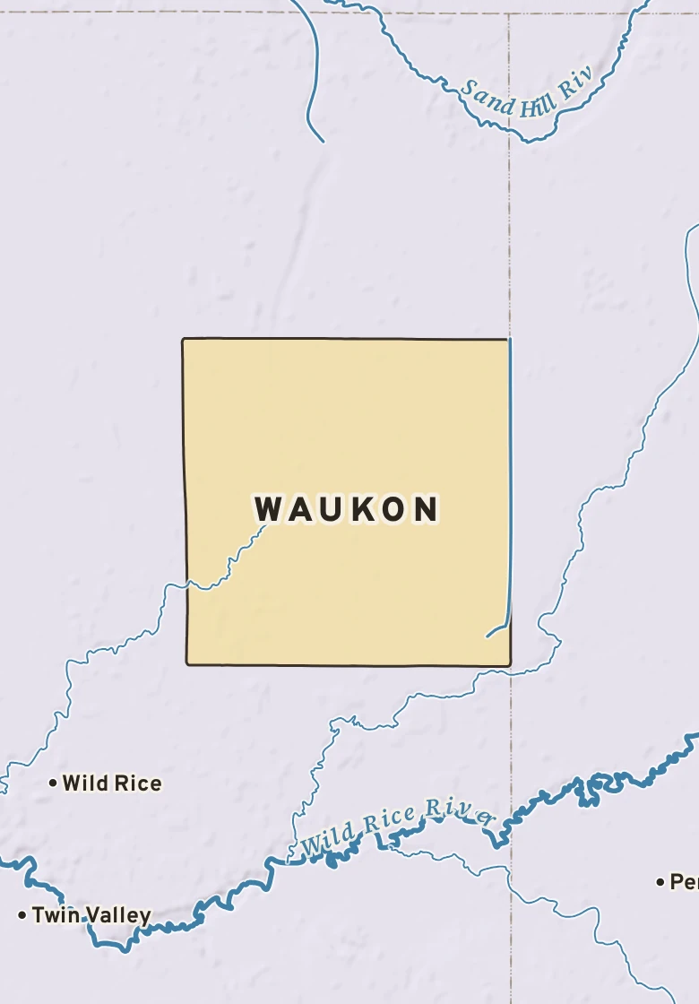Atlas plate of Waukon, Minnesota.