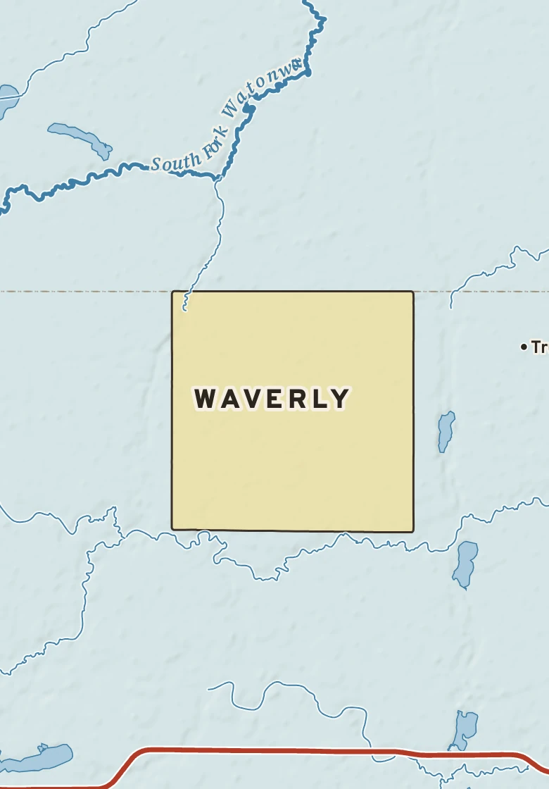 Atlas plate of Waverly, Minnesota.