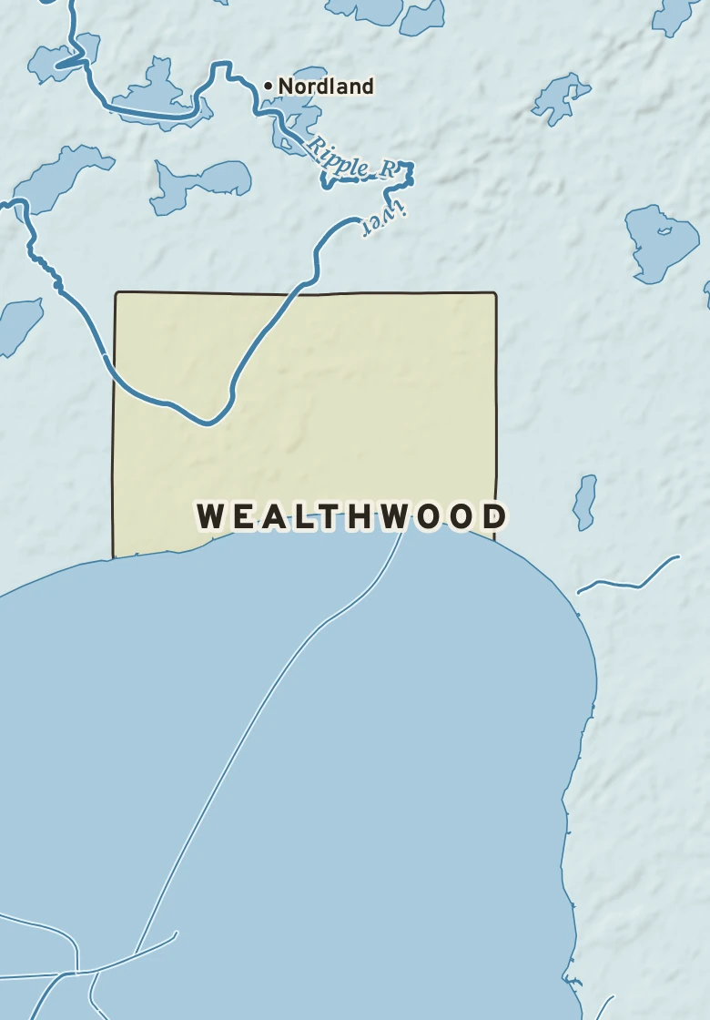 Atlas plate of Wealthwood, Minnesota.