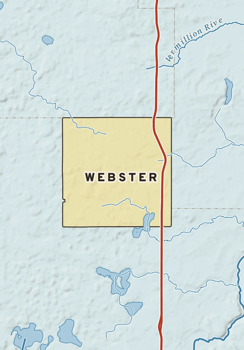 Atlas plate of Webster, Minnesota.