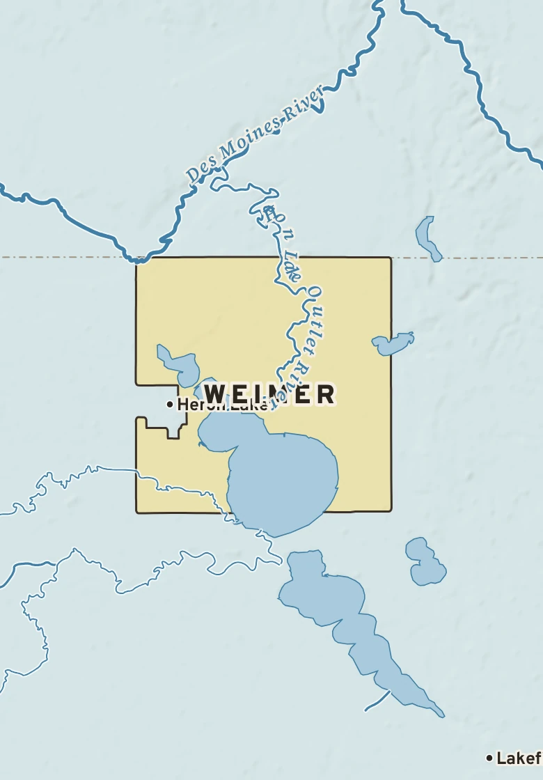 Atlas plate of Weimer, Minnesota.
