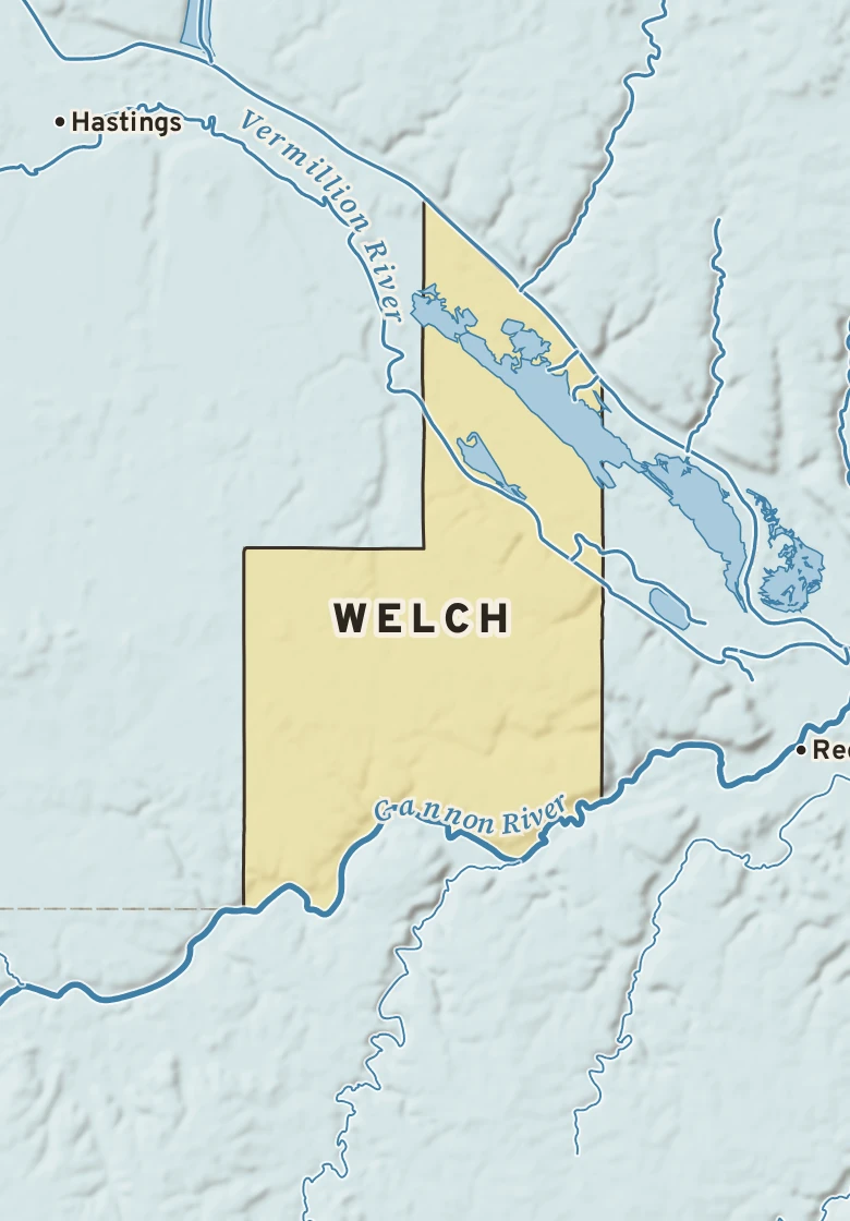Atlas plate of Welch, Minnesota.