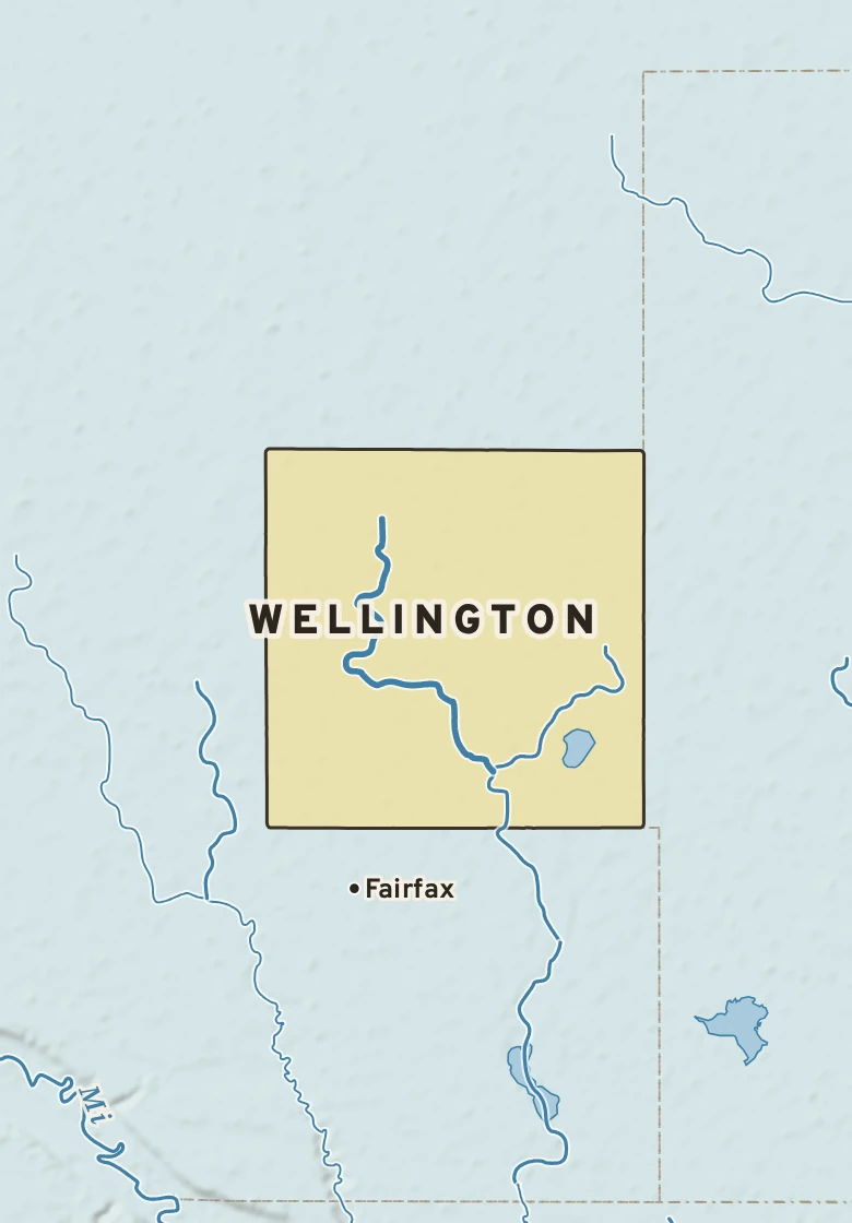 Atlas plate of Wellington, Minnesota.