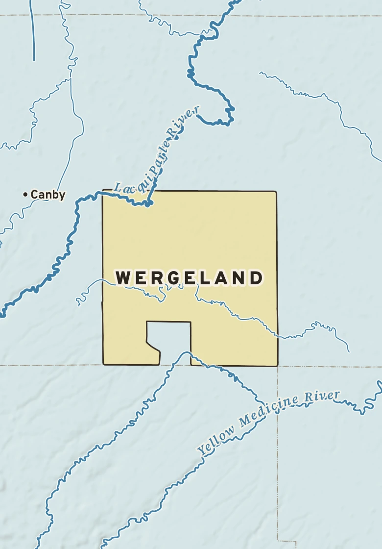 Atlas plate of Wergeland, Minnesota.