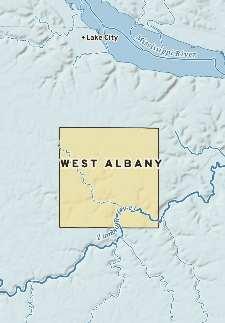 Atlas plate of West Albany, Minnesota.