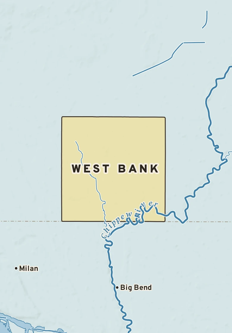 Atlas plate of West Bank, Minnesota.