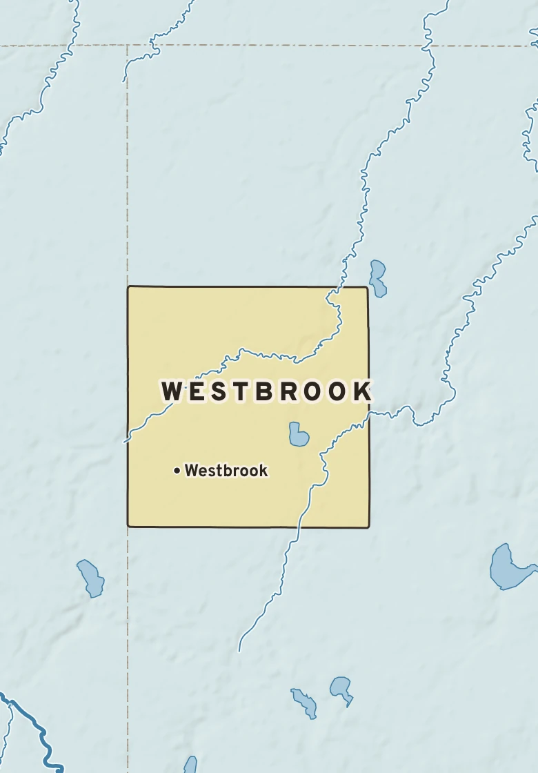 Atlas plate of Westbrook, Minnesota.