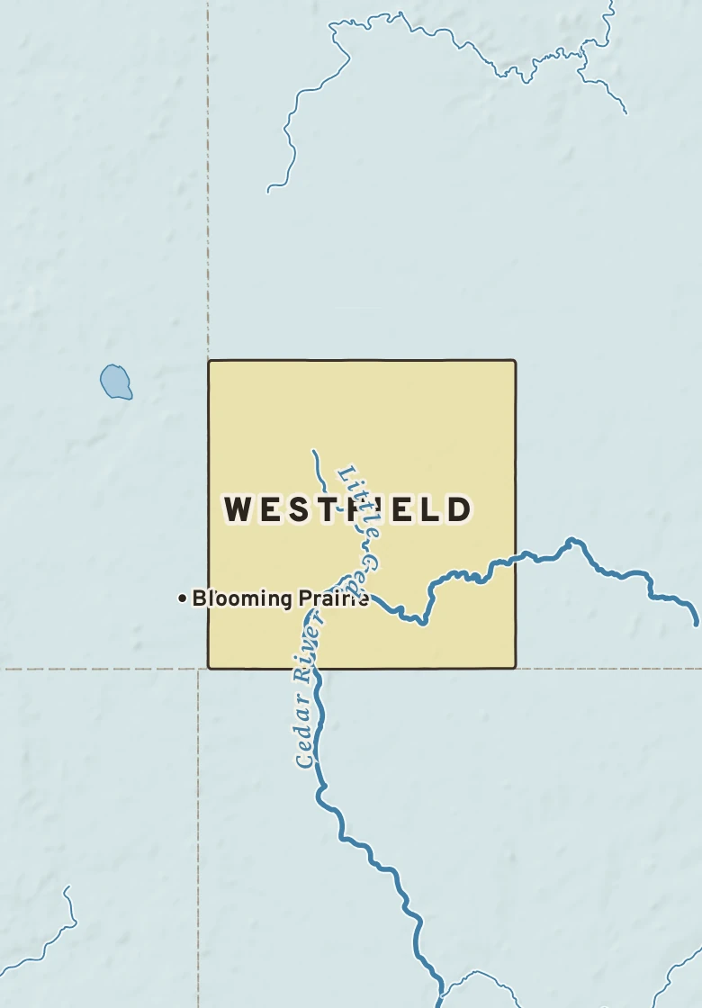 Atlas plate of Westfield, Minnesota.
