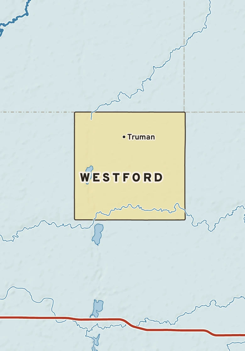 Atlas plate of Westford, Minnesota.