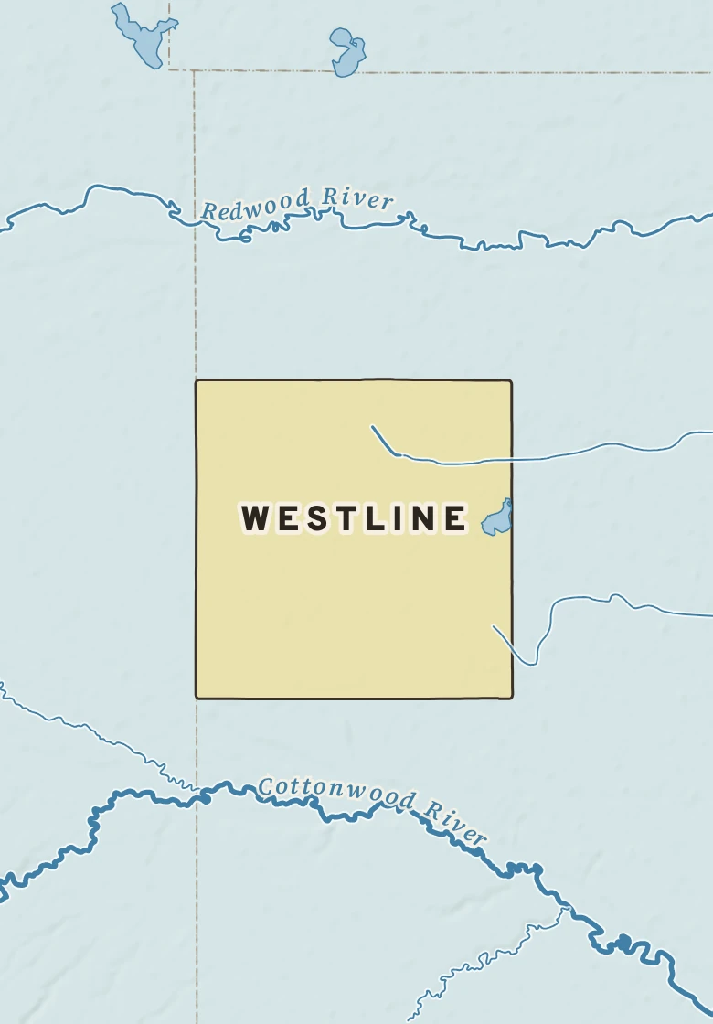 Atlas plate of Westline, Minnesota.