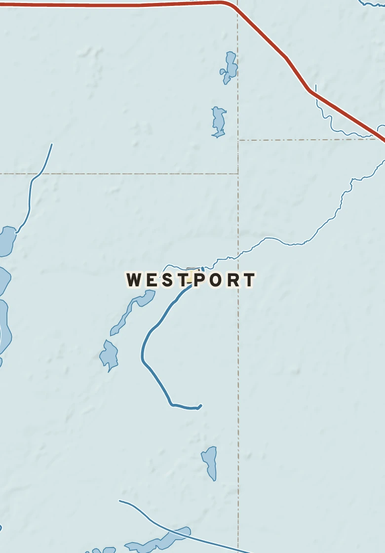 Atlas plate of Westport, Minnesota.