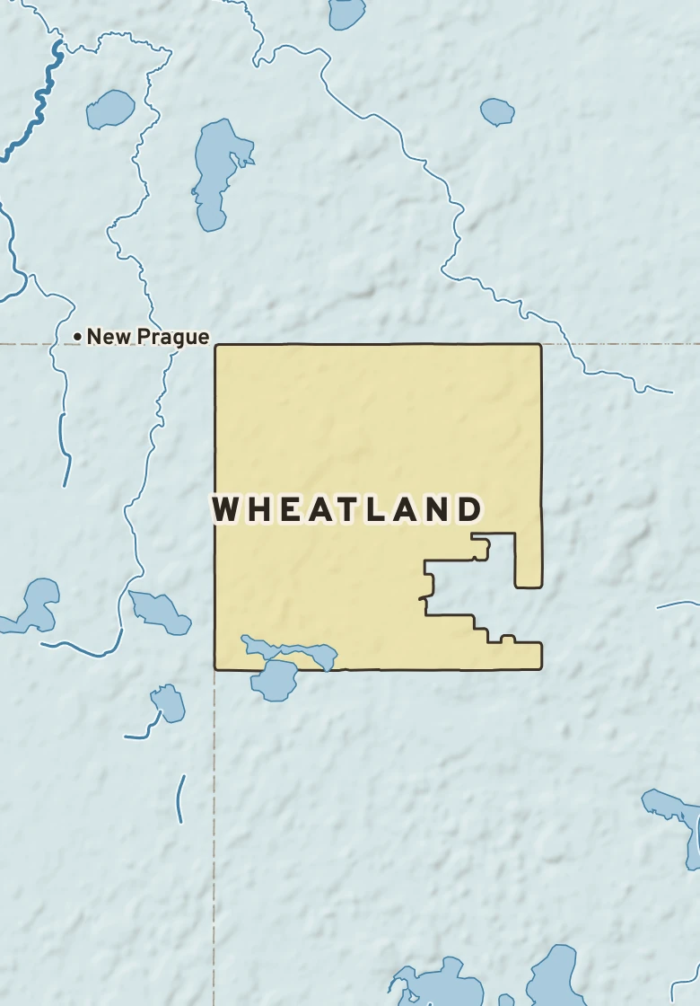 Atlas plate of Wheatland, Minnesota.