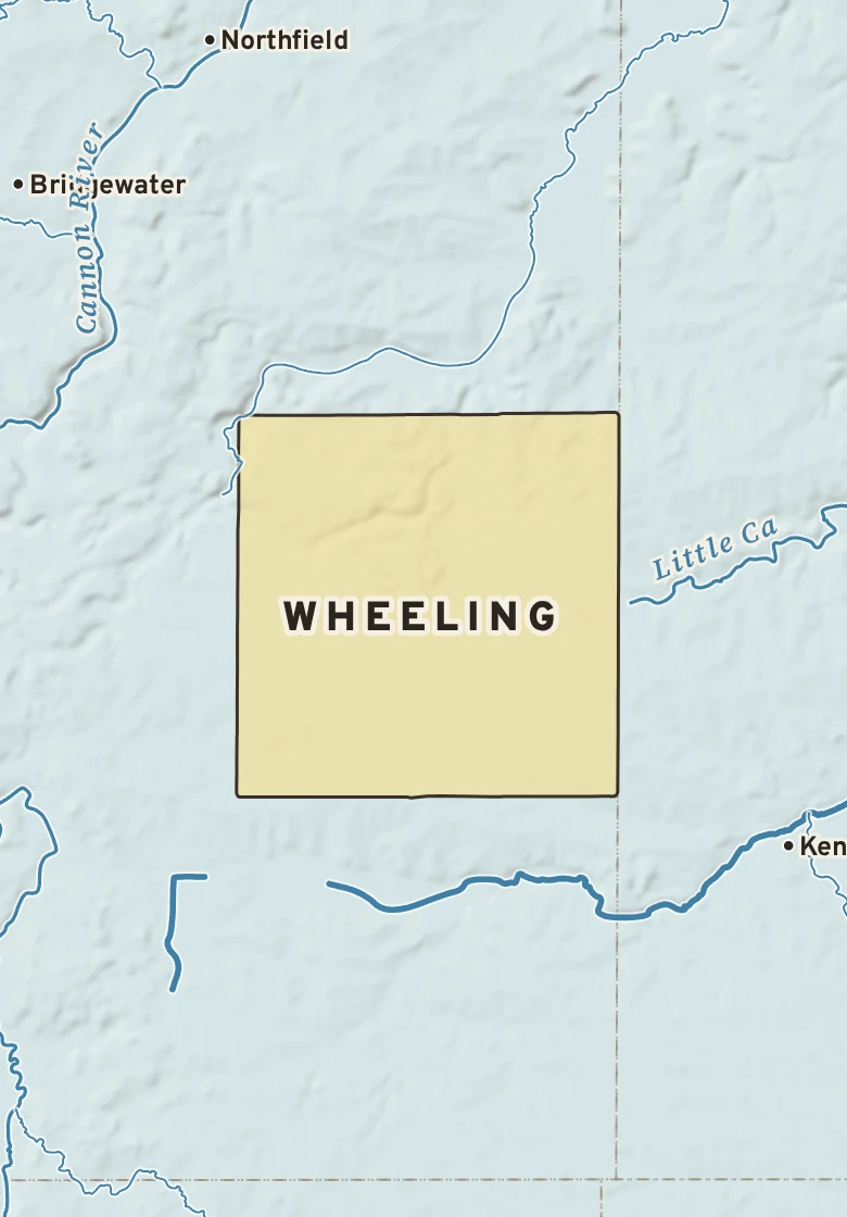 Atlas plate of Wheeling, Minnesota.