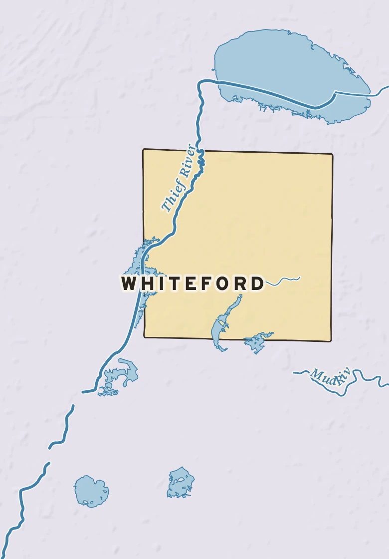 Atlas plate of Whiteford, Minnesota.