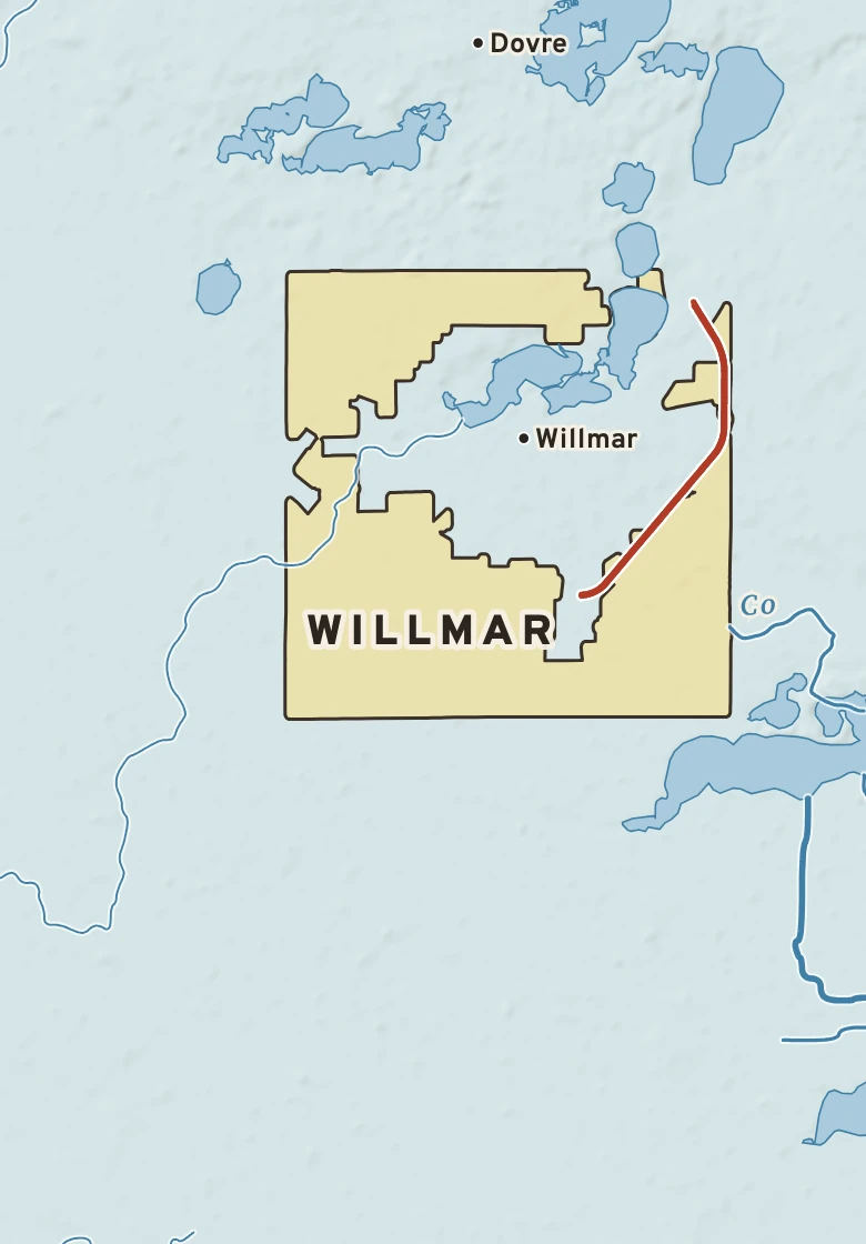 Atlas plate of Willmar, Minnesota.