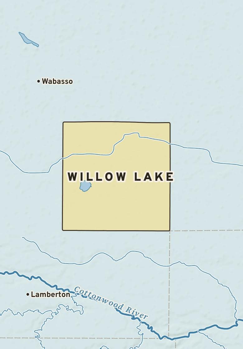 Atlas plate of Willow Lake, Minnesota.