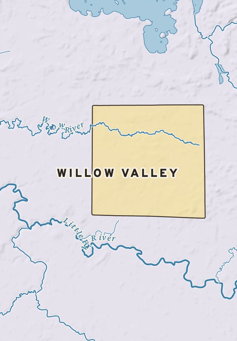 Atlas plate of Willow Valley, Minnesota.