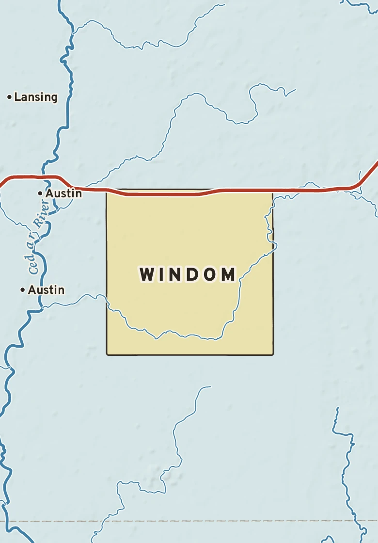 Atlas plate of Windom, Minnesota.