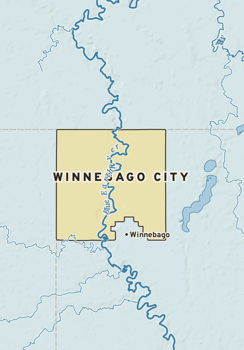 Atlas plate of Winnebago City, Minnesota.