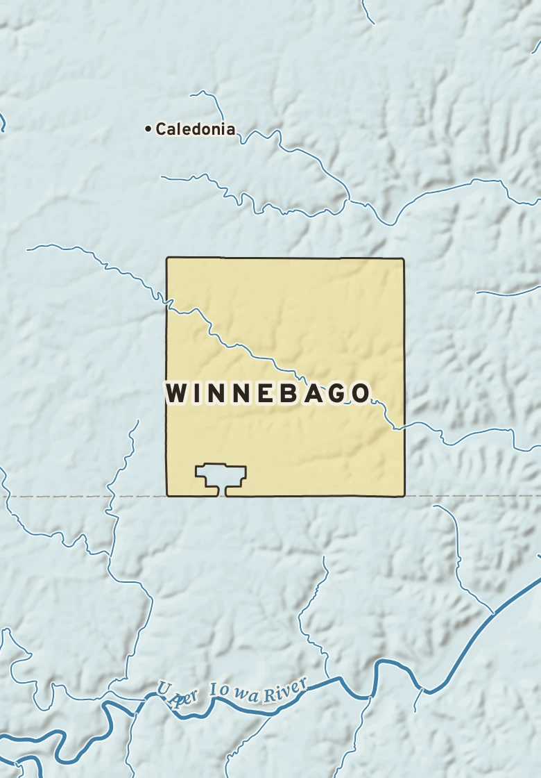 Atlas plate of Winnebago, Minnesota.