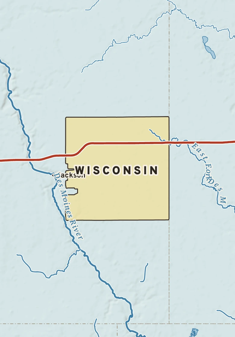 Atlas plate of Wisconsin, Minnesota.