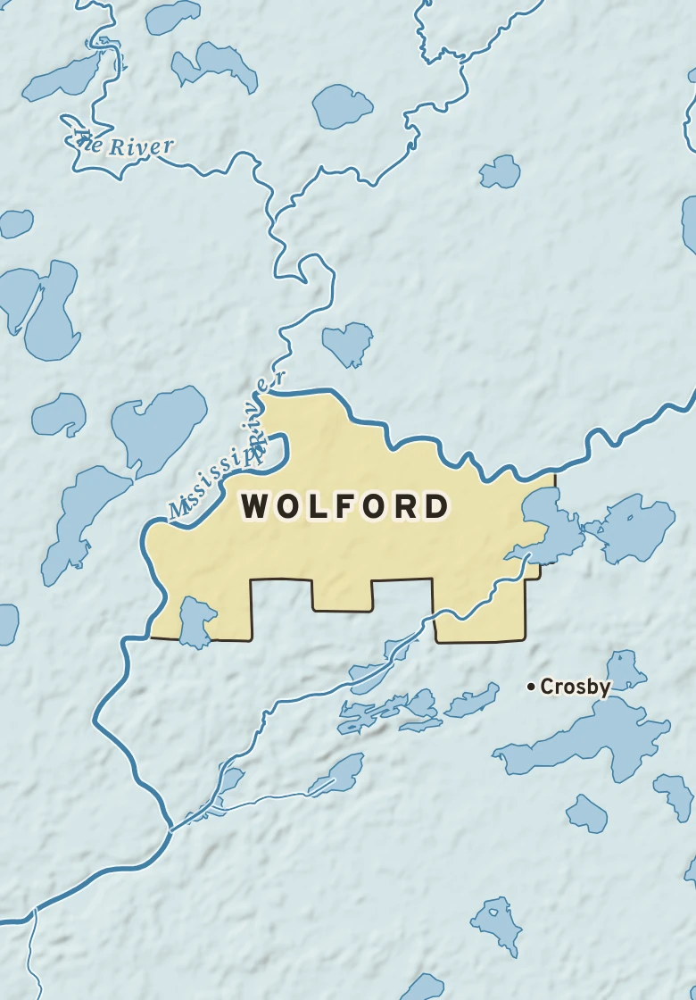Atlas plate of Wolford, Minnesota.