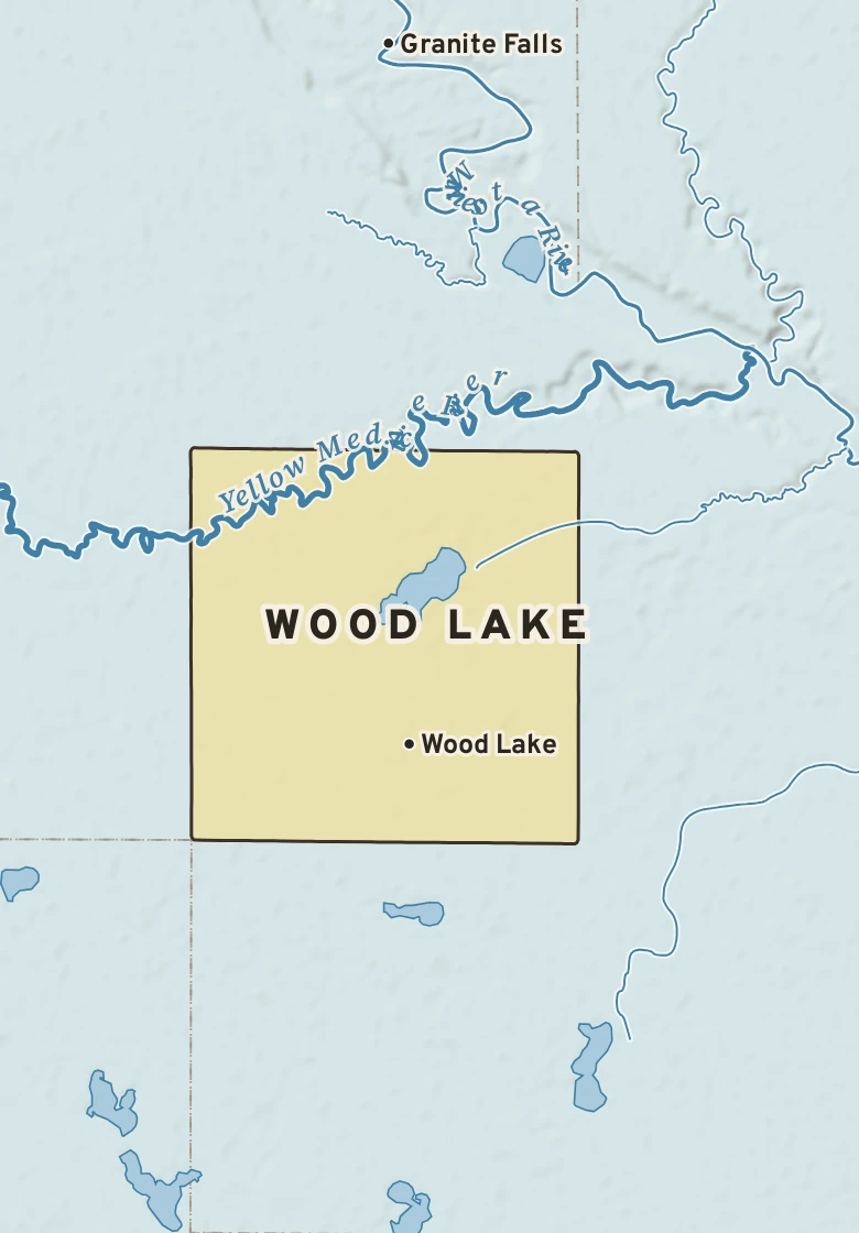 Atlas plate of Wood Lake, Minnesota.