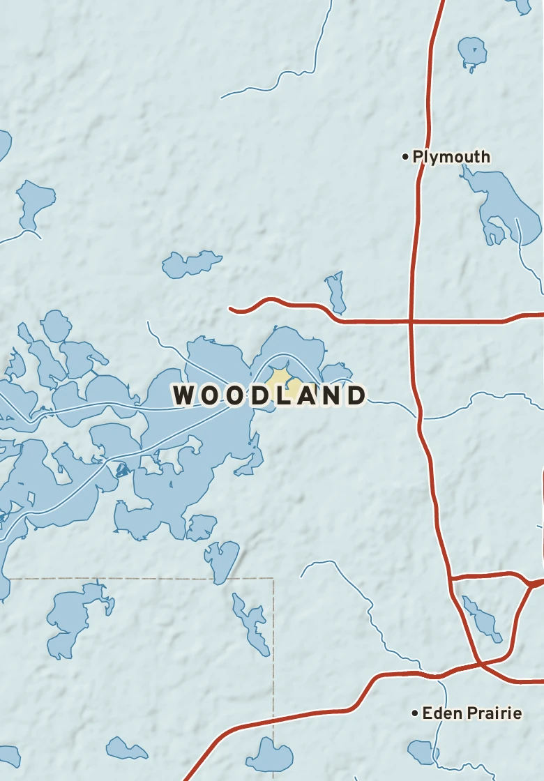 Atlas plate of Woodland, Minnesota.