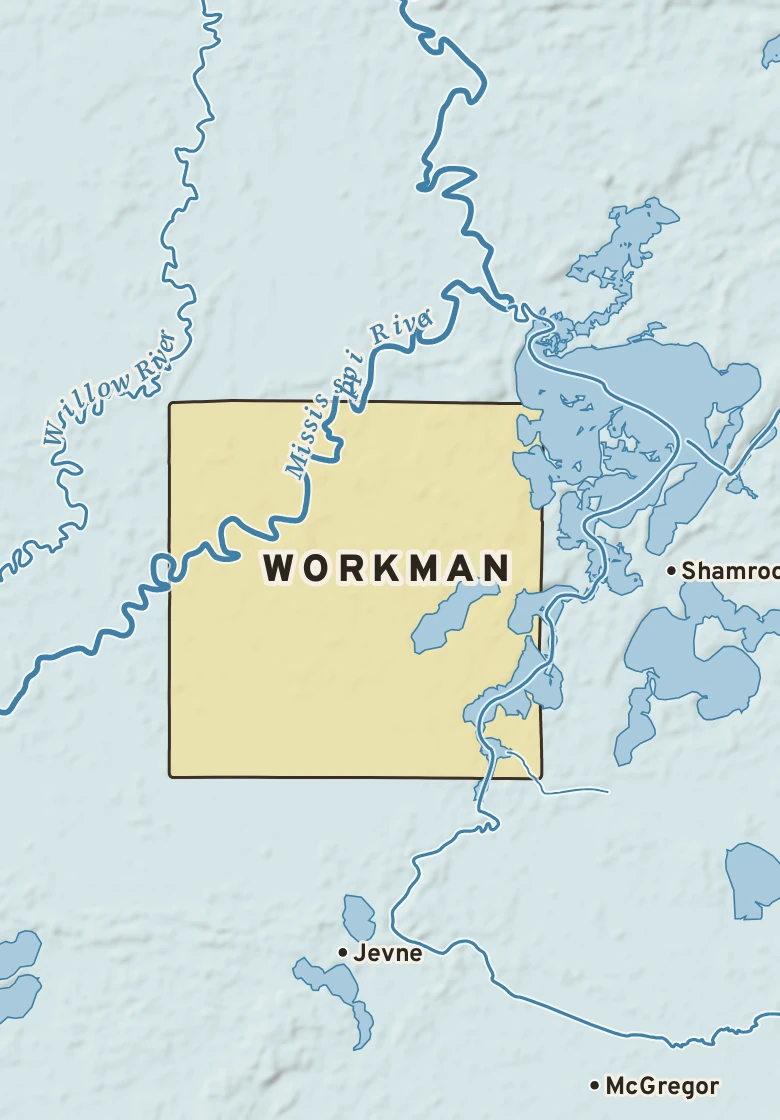 Atlas plate of Workman, Minnesota.