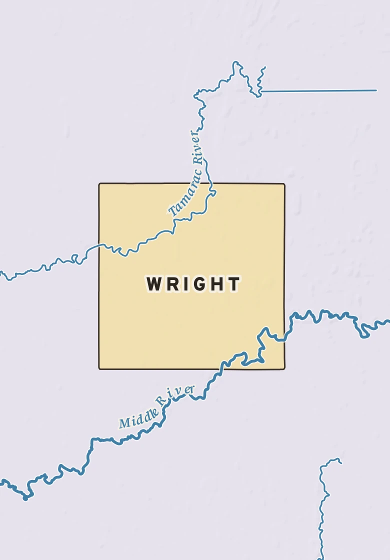 Atlas plate of Wright, Minnesota.