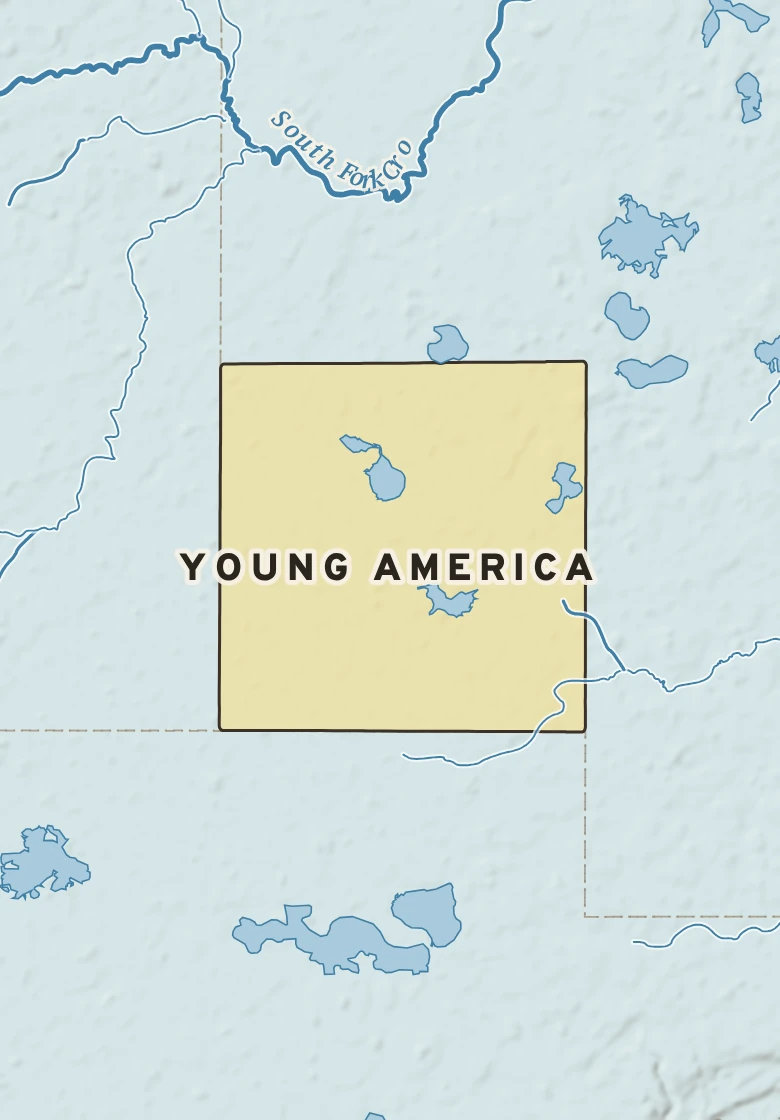 Atlas plate of Young America, Minnesota.