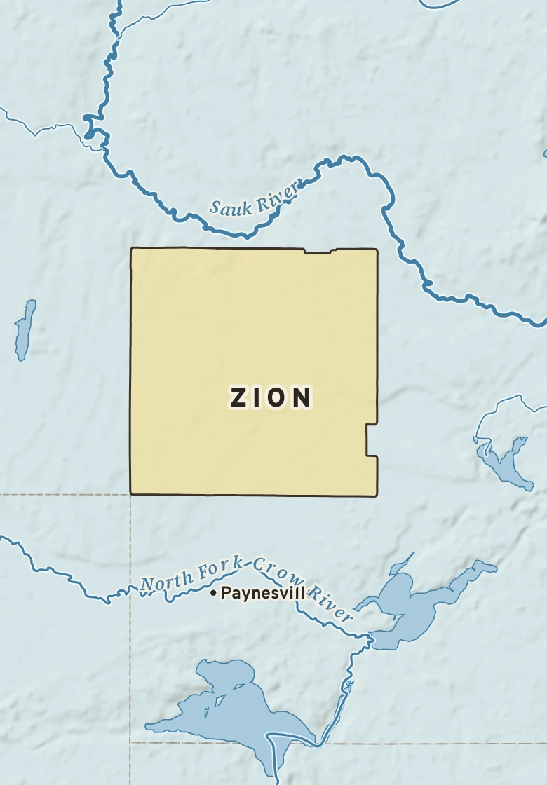 Atlas plate of Zion, Minnesota.
