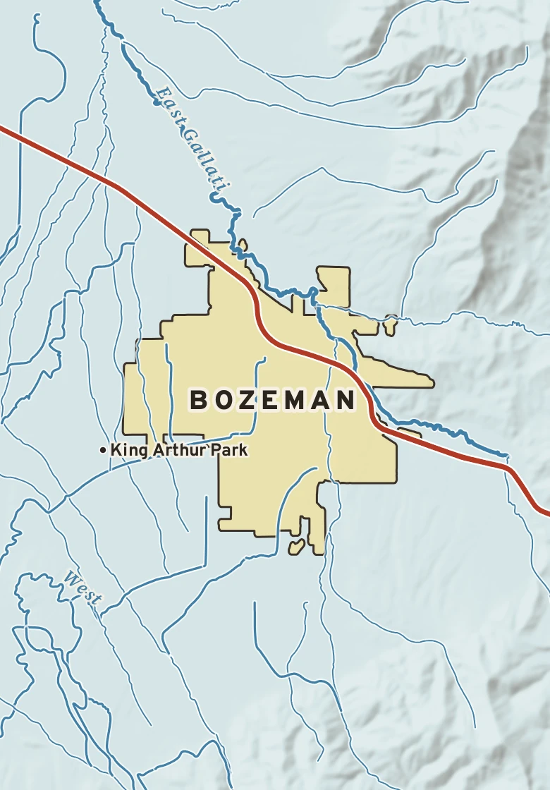 Atlas plate of Bozeman, Montana.