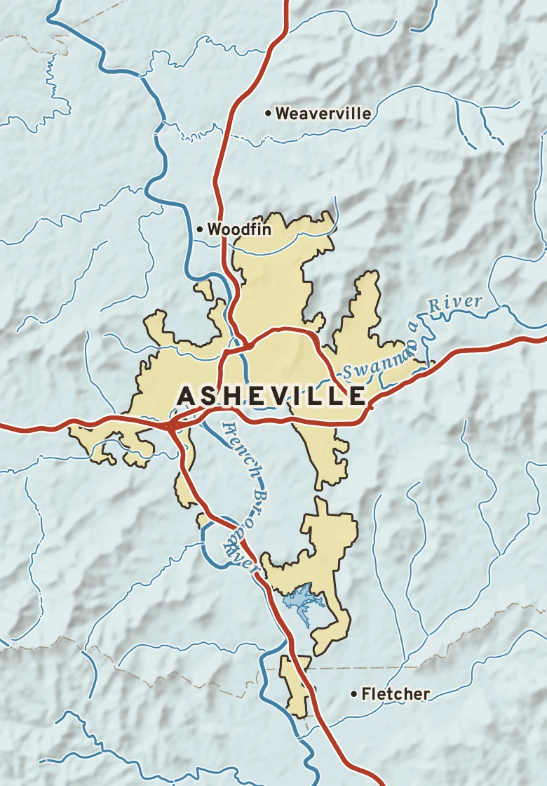 Atlas plate of Asheville, North Carolina.