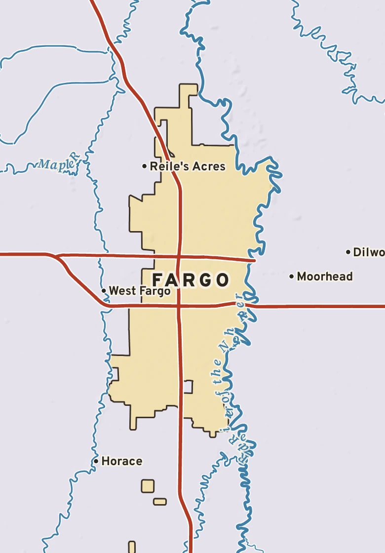 Atlas plate of Fargo, North Dakota.