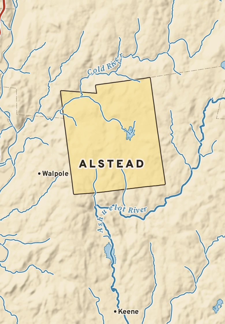 Atlas plate of Alstead, New Hampshire.