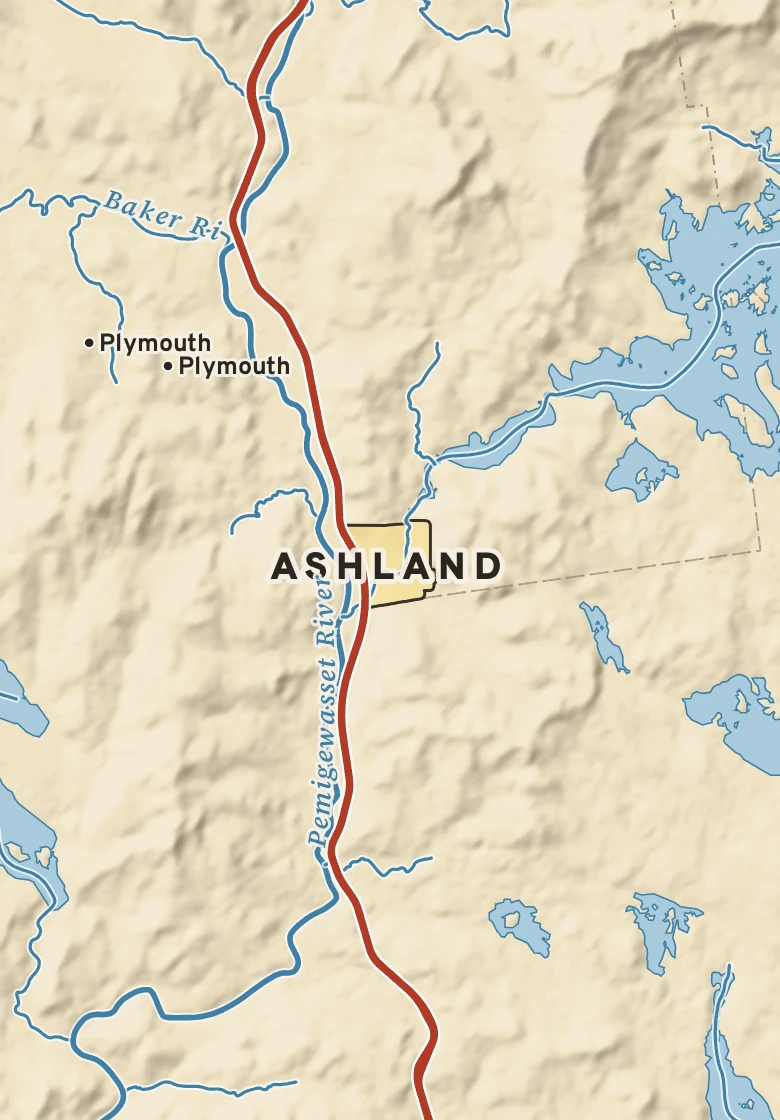 Atlas plate of Ashland, New Hampshire.