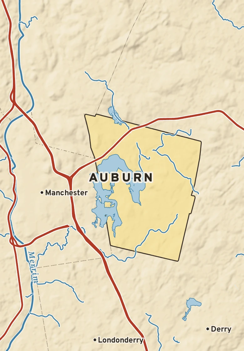 Atlas plate of Auburn, New Hampshire.