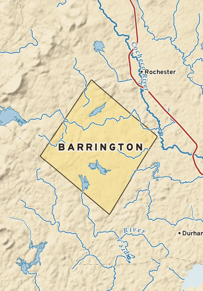 Atlas plate of Barrington, New Hampshire.
