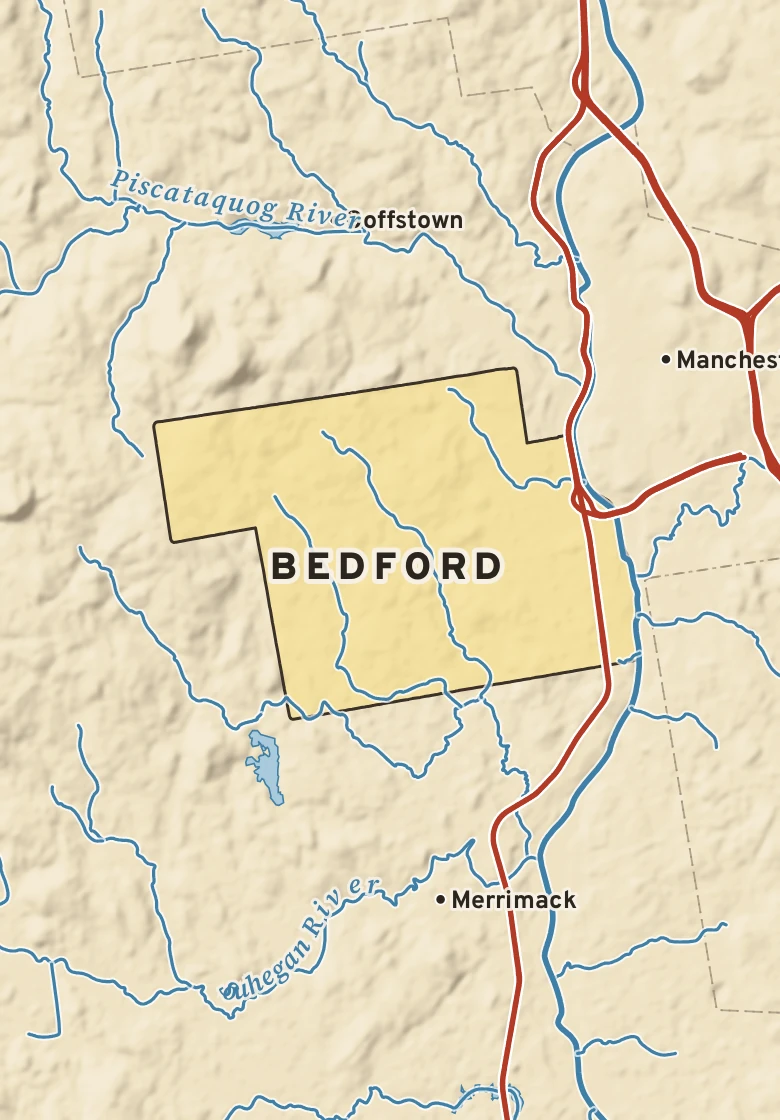 Atlas plate of Bedford, New Hampshire.