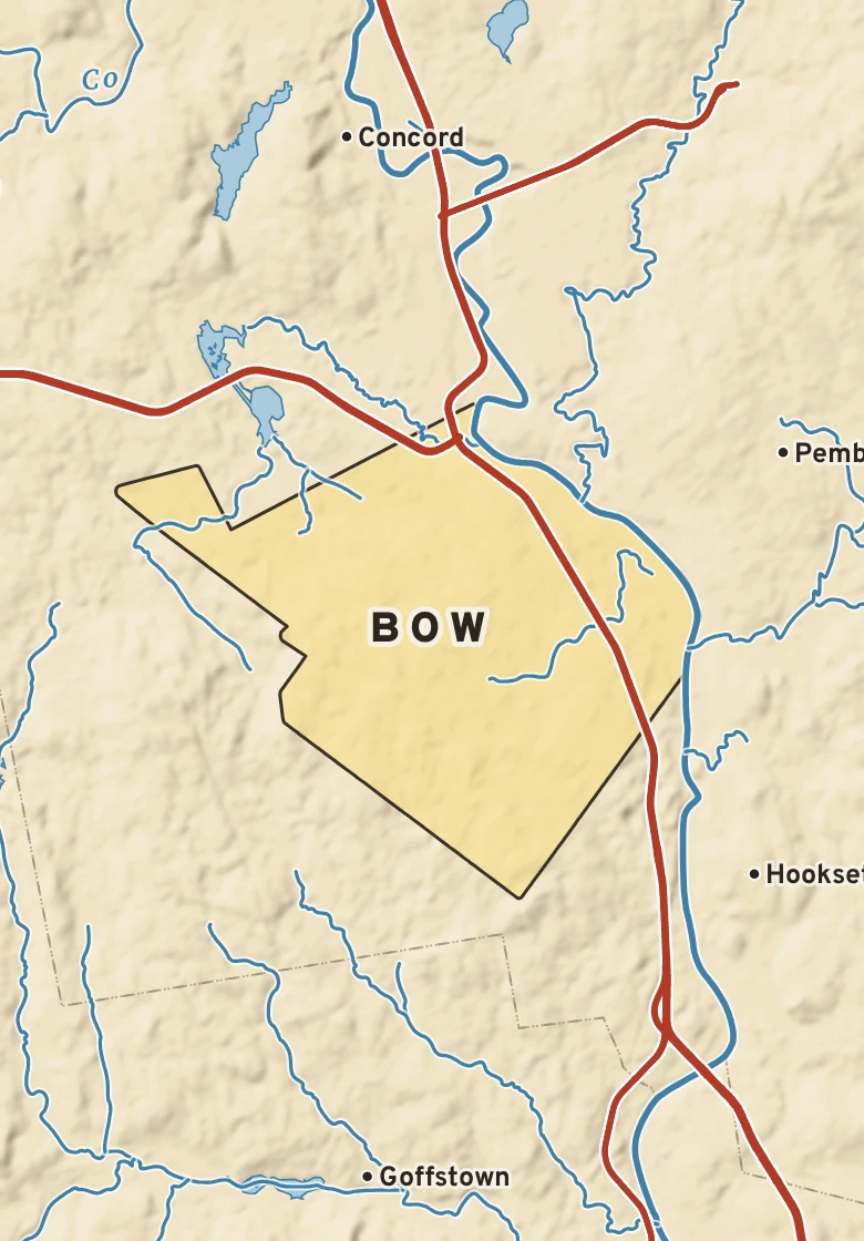 Atlas plate of Bow, New Hampshire.