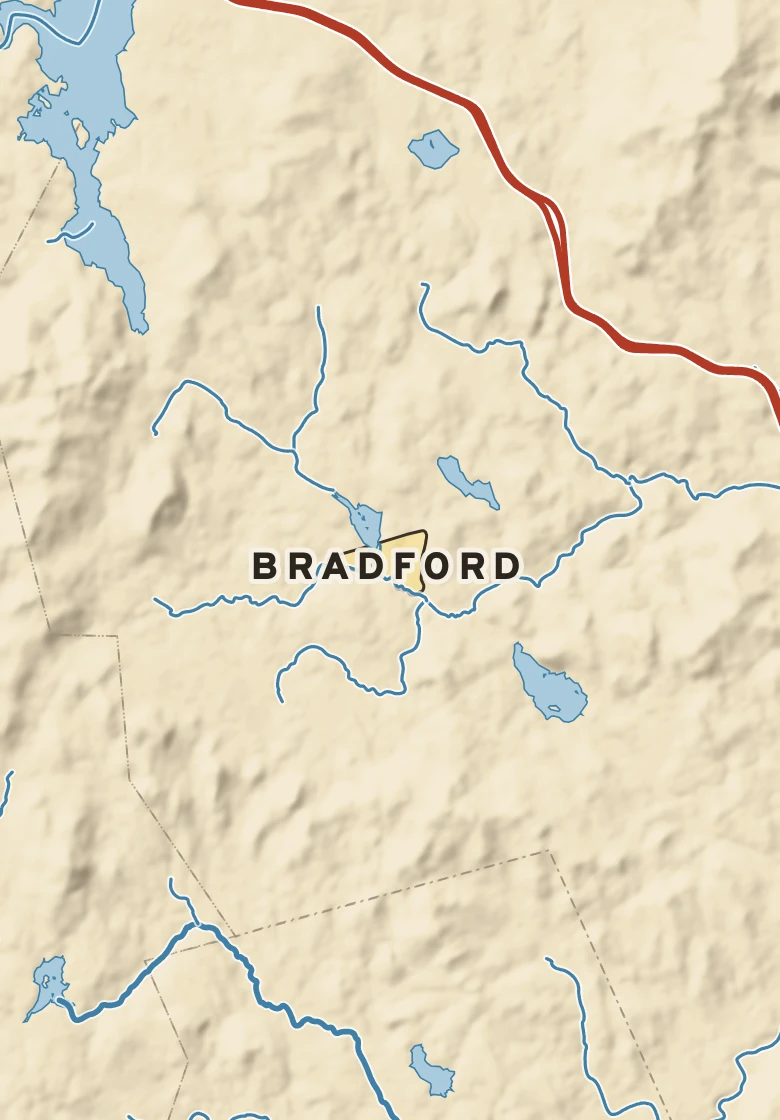 Atlas plate of Bradford, New Hampshire.